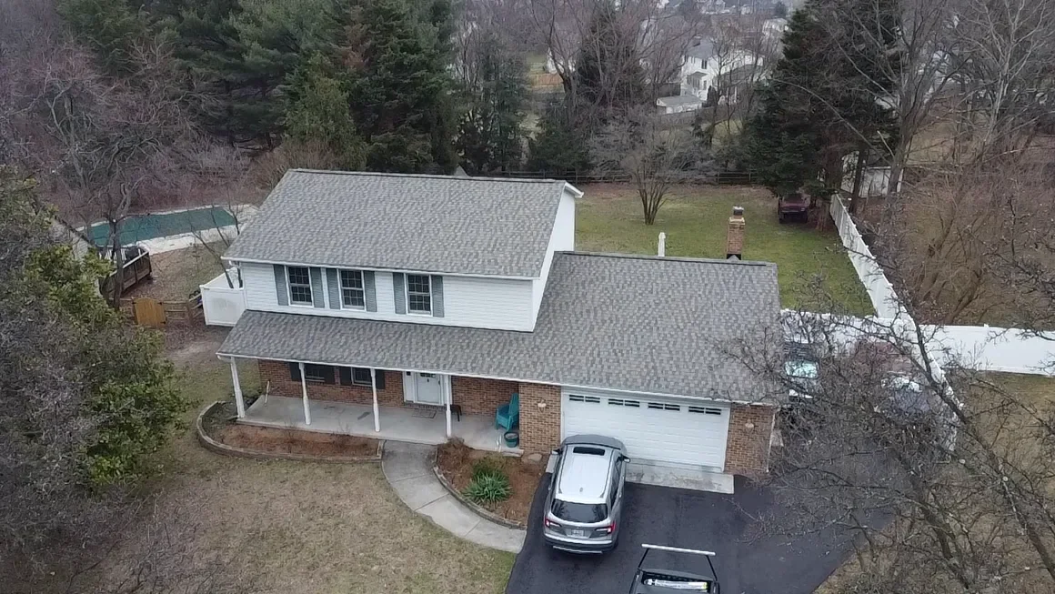 Completed asphalt shingle roof replacement by Sky Shield